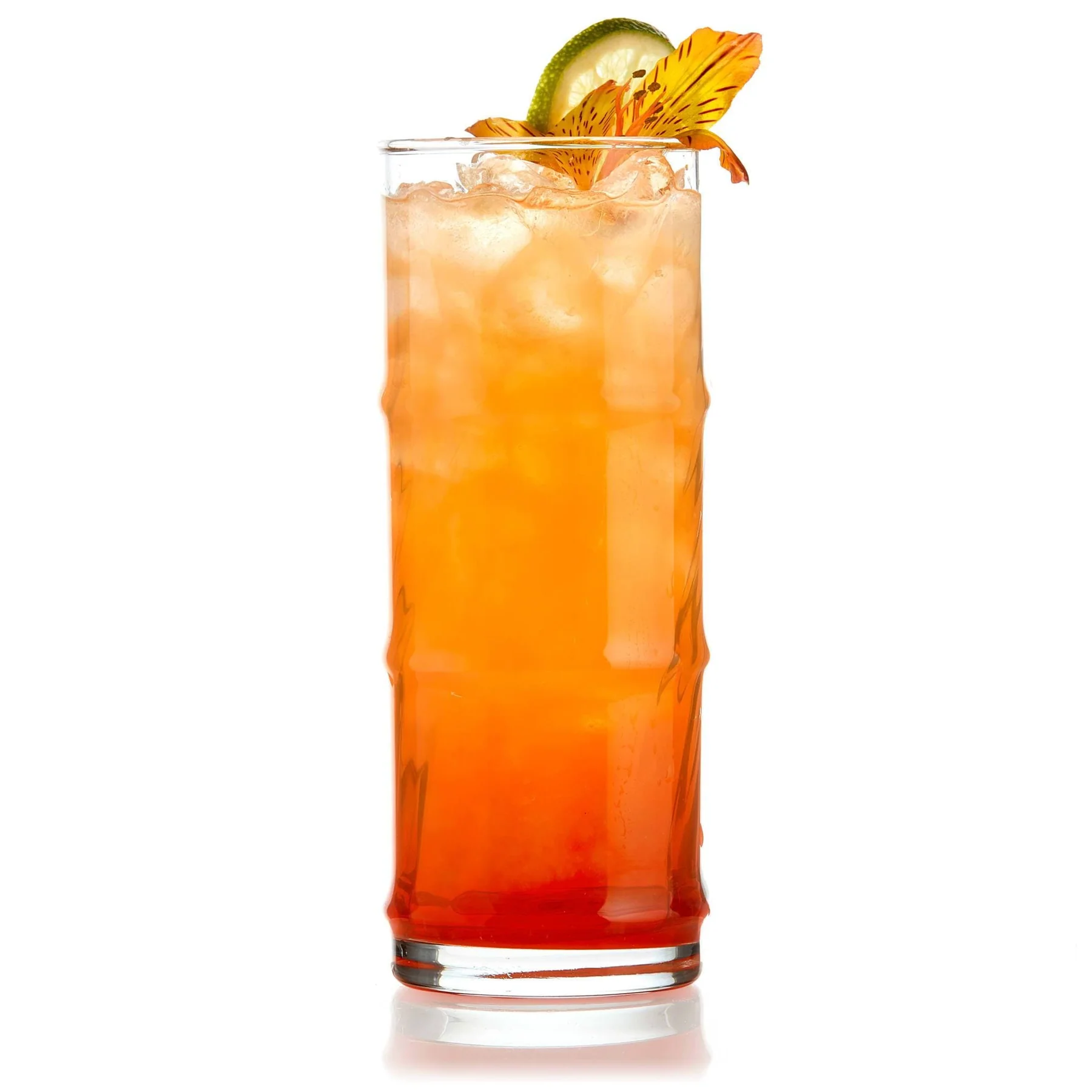 Libbey Tiki Bamboo Hi-Ball Glasses, 16-ounce