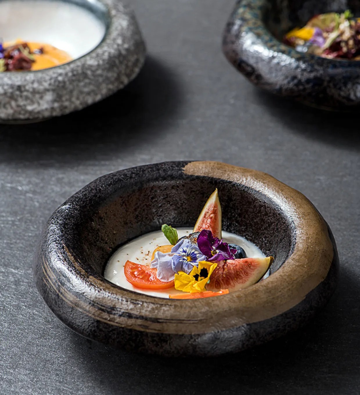 Japanese Modern Sushi Sashimi Cold Dishes Creative Vintage Ceramic Soup Bowls